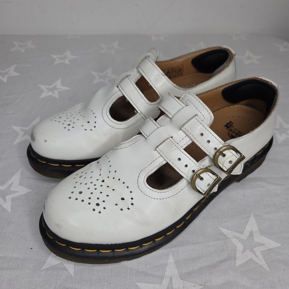 Dr Martens 8065 Mary Jane White Leather Womens 9 UK 7
